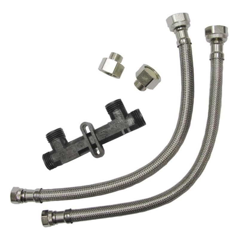 Watts Premier Replacement Sensor Valve Kit for 500800, 500805, HWRS-WH Watts Instant Hot Water Recirculation System, Two 12" Supply Lines, Two Reduced Fittings 1/2" FTP - 3/8" MPT, Two Mounting Screws - Image 1